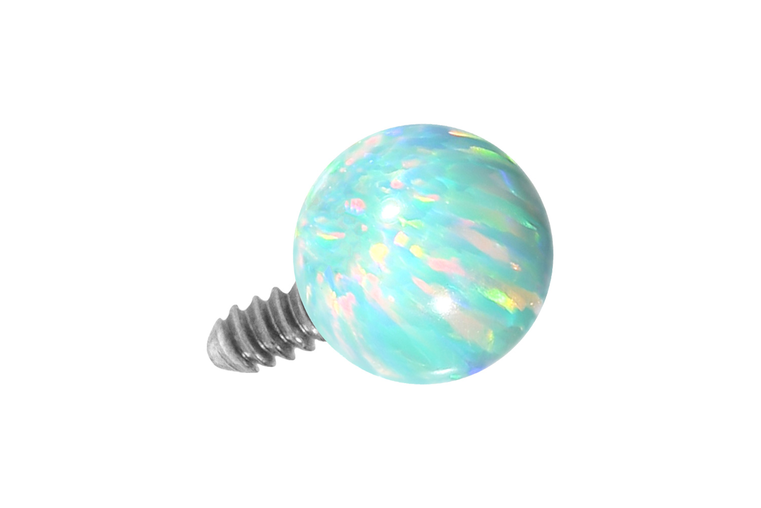Titan Schraubaufsatz mit Außengewinde SYNTHETISCHER OPAL ++SALE++